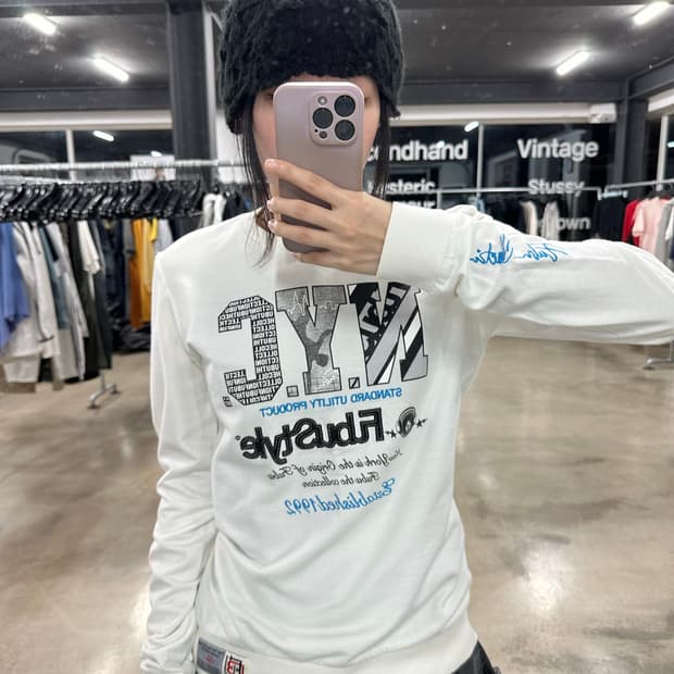 FUBU NYC 컬렉션 화이트 맨투맨