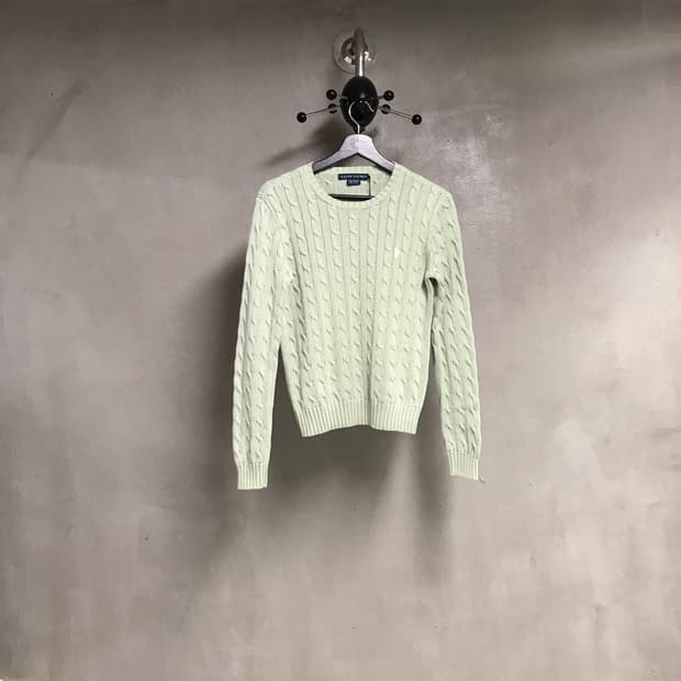 폴로 랄프로렌 케이블 니트 민트 M(W)