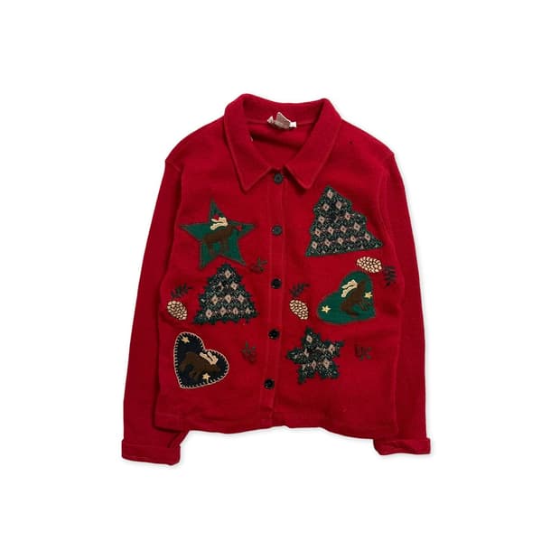 티롤 크리스마스 울 자켓