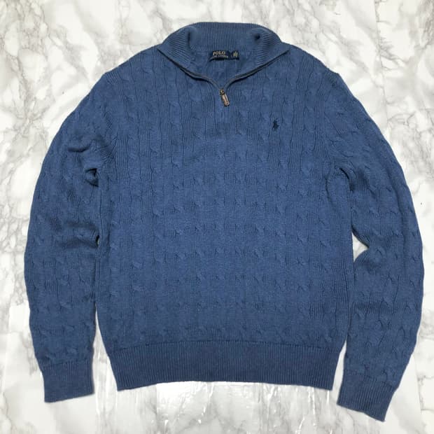 폴로 랄프로렌 반집업 니트 꾀배기 남성용