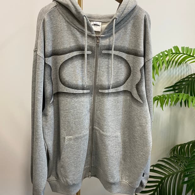 크리틱 웜홀 로고 후디 자켓(그레이)