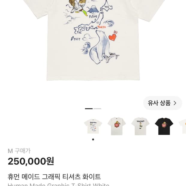 휴먼 메이드 그래픽 티셔츠 화이트