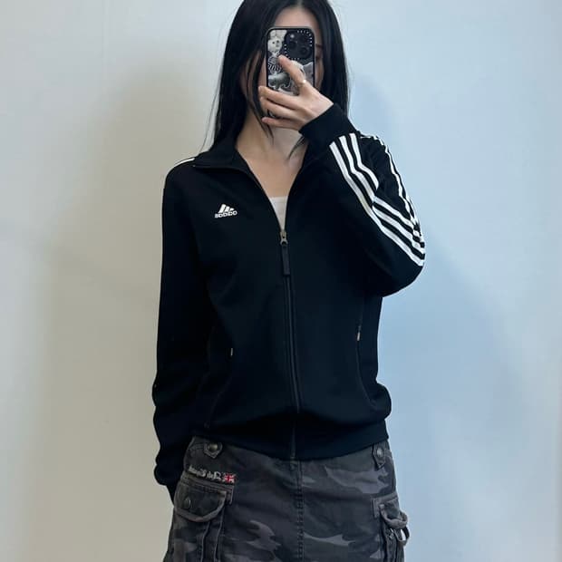 아디다스 사이드라인 블랙 트랙탑 져지