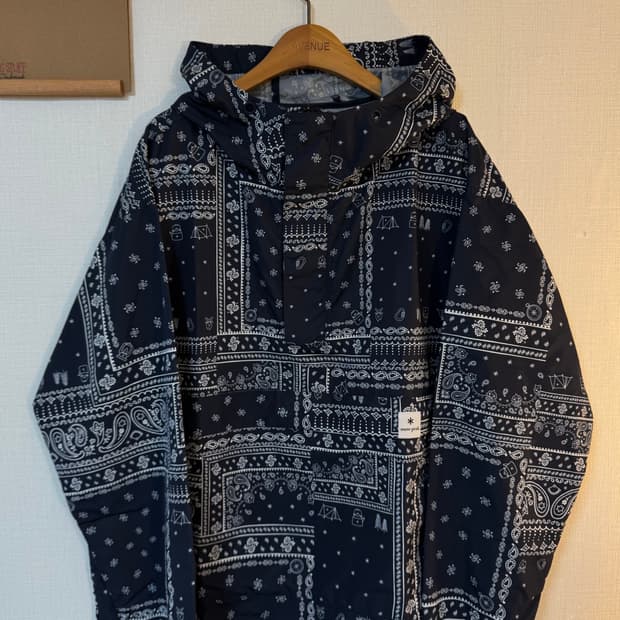 [L]스노우피크 페이즐리 아노락 후드 자켓 블랙