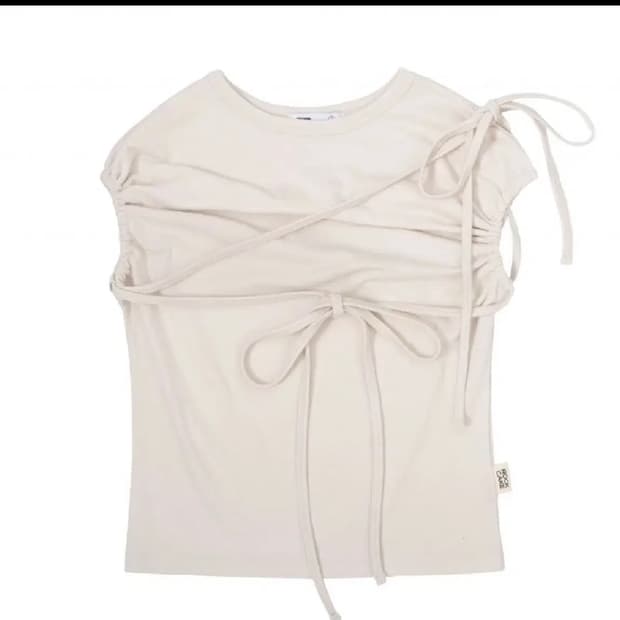락케이크 side string sleeveless - 샌드색상