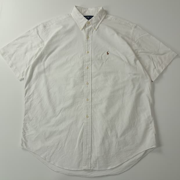 CA195 XL 폴로 90s 홍콩판 화이트 반팔 셔츠 남방