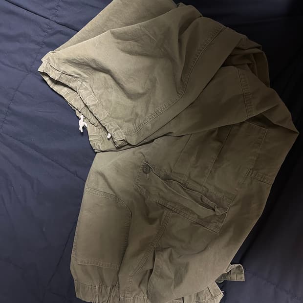 카키색 카고 파라슈트팬츠 L 