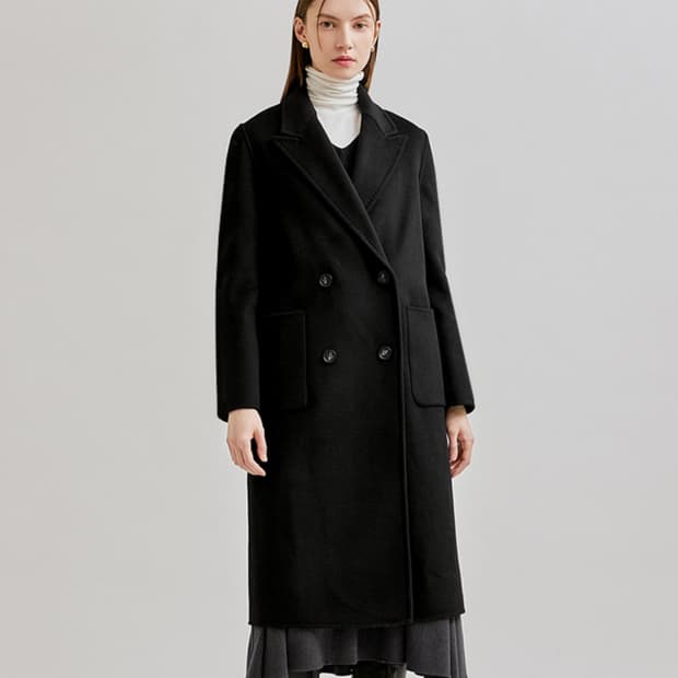 Shesmiss 스티치 더블 코트 (77)