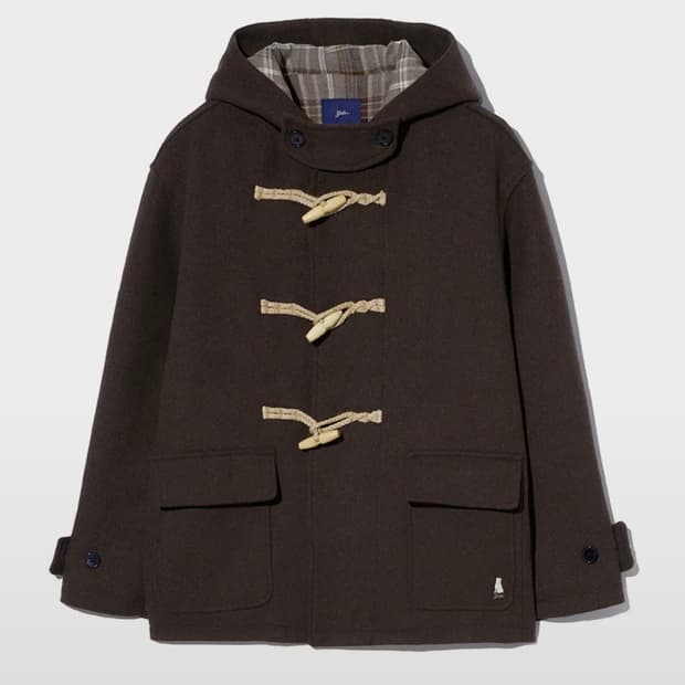 예일 숏 더플 코트 다크 브라운 새상품 m
