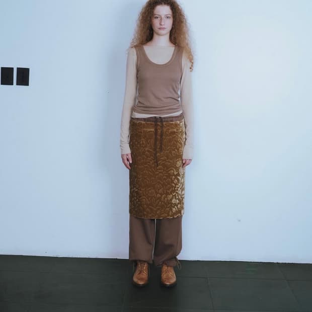 Repos- jacquard velvet skirt 