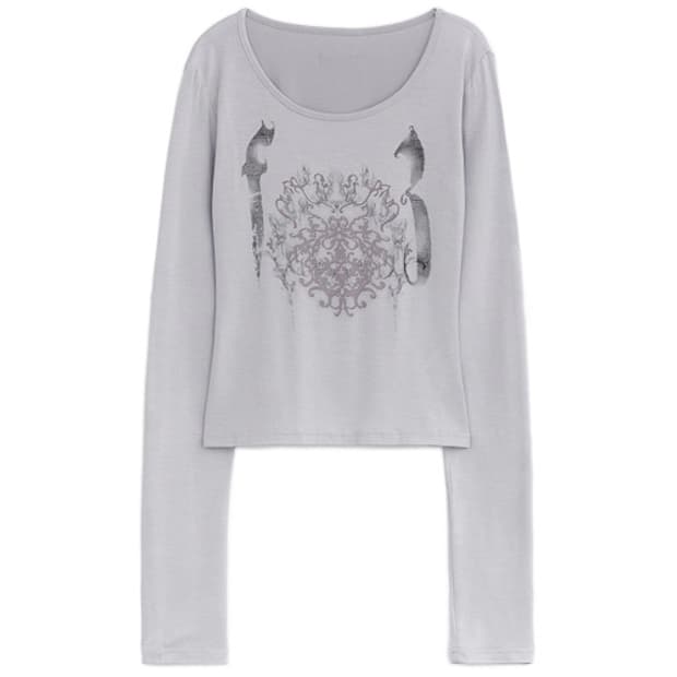 허그유어스킨 오너먼트 프린드 탑 그레이쉬 핑크