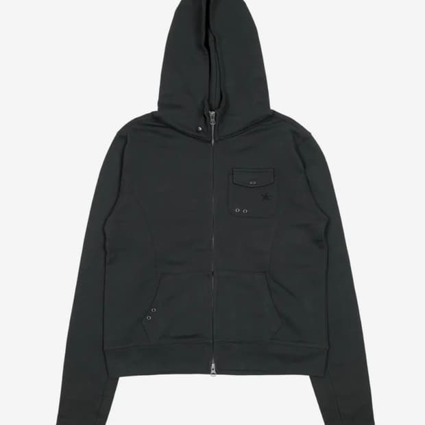 TCM easy pocket hooded zip-up (charcoal)