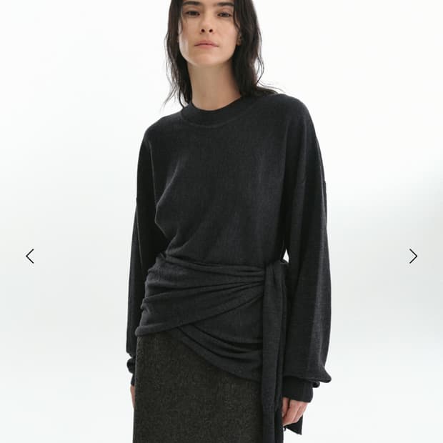 리포스 사이드 웹 니트 차콜