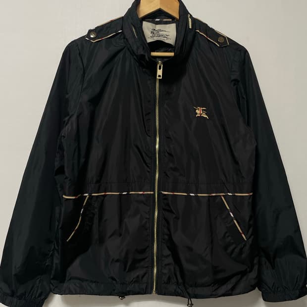 66-77 Burberry 버버리 로고 올드스쿨 빈티지 루즈핏 바람막이
