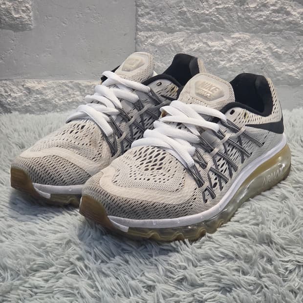 2w-2:나이키 에어맥스 2015 화이트-블랙 24cm