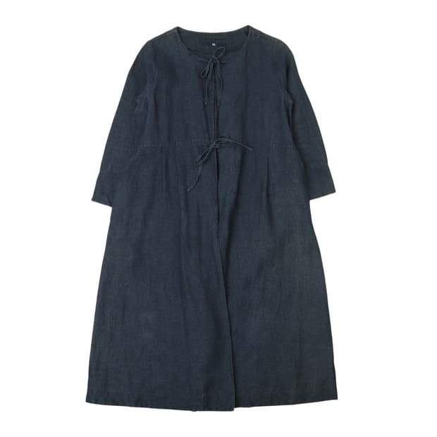 45rpm 인디고 데님 린넨 원피스