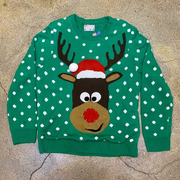 90s USA 빈티지 크리스마스 니트 어글리니트 연말파티 니트 