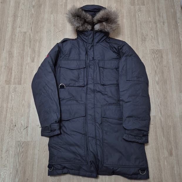 캐나다구스 남성 덕다운 퍼후드 롱패딩 점퍼 XL(105)