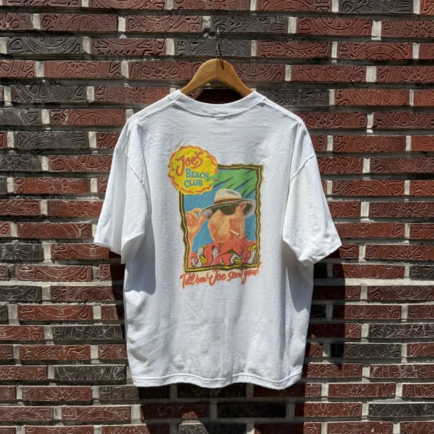 카멜 90s 빈티지 포켓 티셔츠