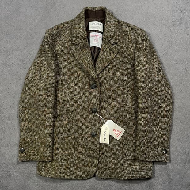 노맬렛 해리스 트위드 헤링본 울 블레이저 자켓