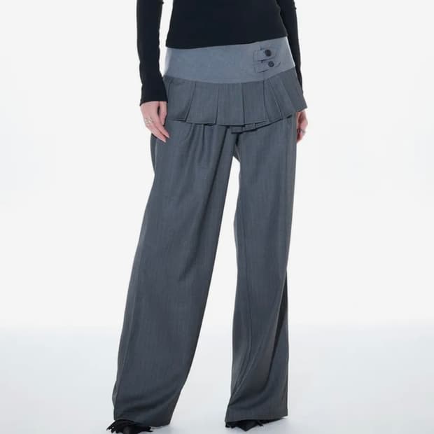 L14 PLEATS WRAP SET(GRAY)
