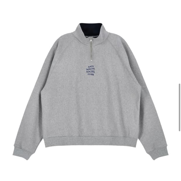 anti social social club half zip-up
