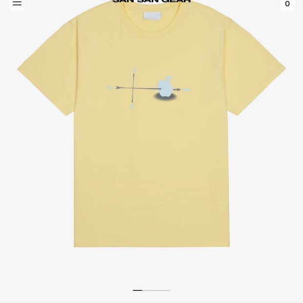 산산기어 PIERCE T-SHIRT 0사이즈