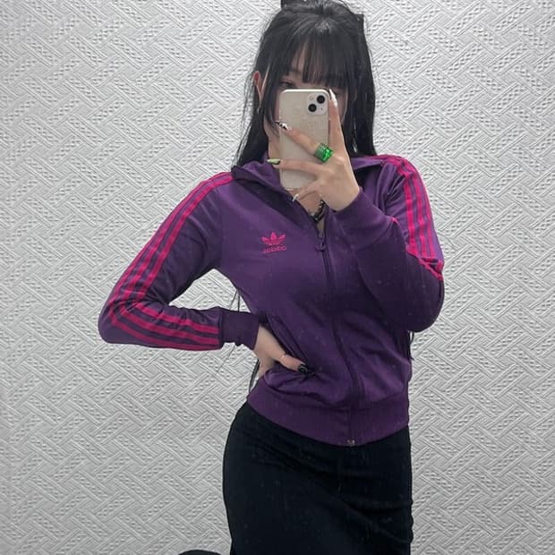 아디다스 파이어버드 Y2K 퍼플핑크 져지 집업 85 C08644