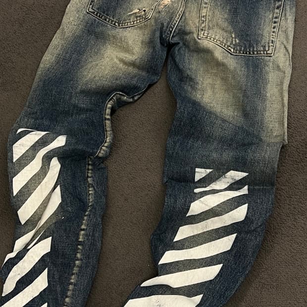 오프화이트 데미지 데님 처분 