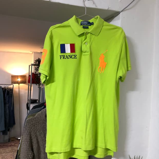 Polo ralph Lauren France 빅 포니 로고 레어 반팔