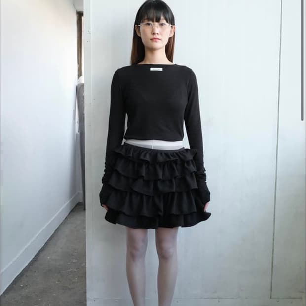 순지 헤비 플레어 스커트