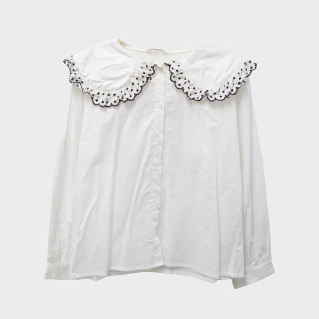 EHKA SOPO 레이스 카라 블라우스 64327