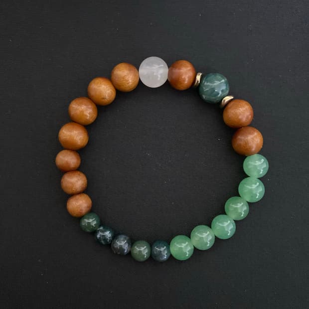 천연 우드 비즈 팔찌