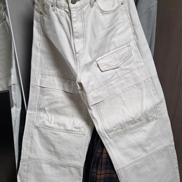 메종미네드 카고팬츠 화이트 46(S)