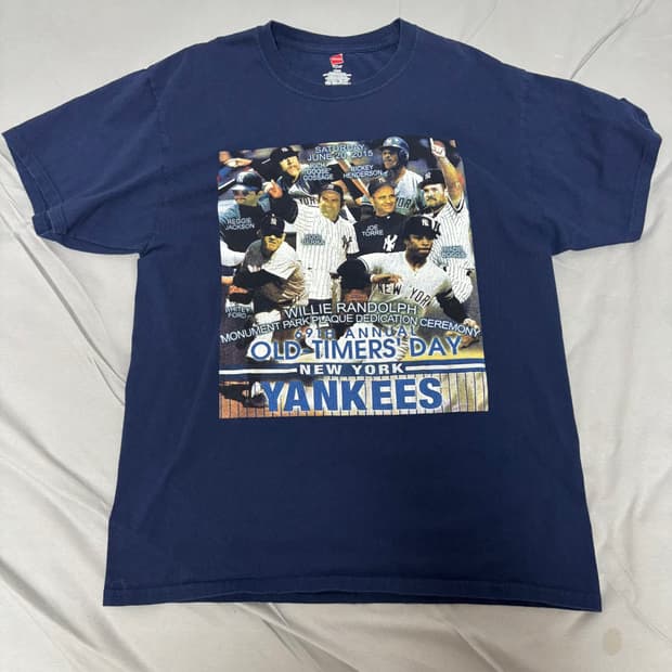 헤인즈 MLB 메이저리그 뉴욕양키스 야구 반팔 티셔츠 L