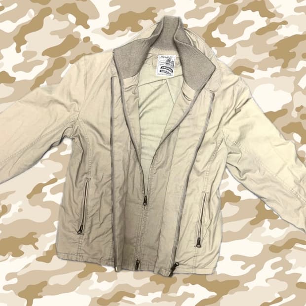 빈티지 Burden 베이지 투웨이 지퍼 디테일 자켓 y2k