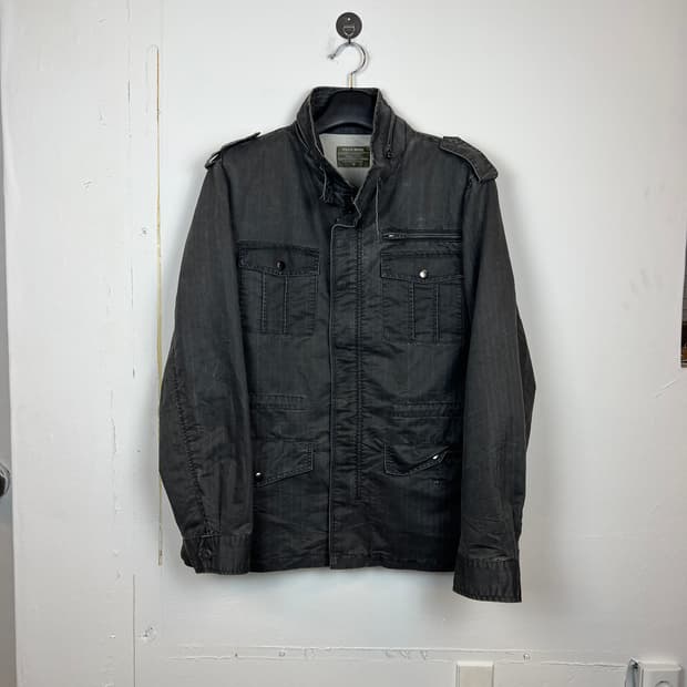 PLUS MORE 차콜 밀리터리 야상 자켓 4L 