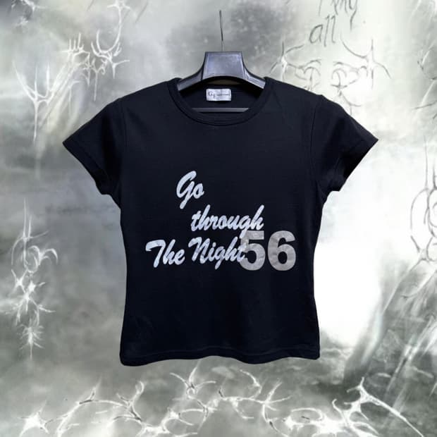 y2k 펑크 반팔 탑