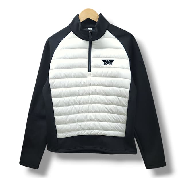 [M] PXG 화이트&블랙 경량기모 하이브리드 반집업