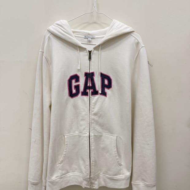 갭 화이트 후드집업