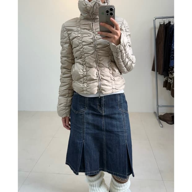 빈티지 셔링 패딩