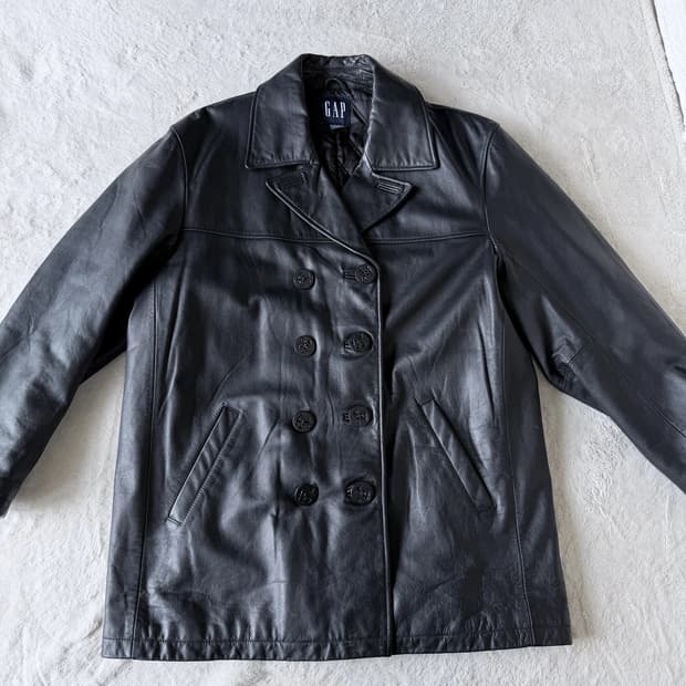 올드 갭 빈티지 레더 피코트