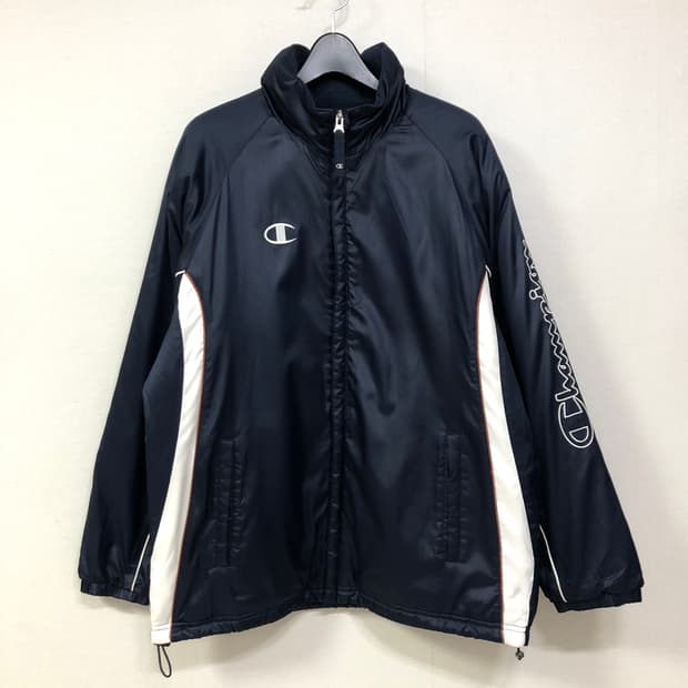 챔피온 오버핏 패딩 플리스 바람막이 자켓 _ 네이비