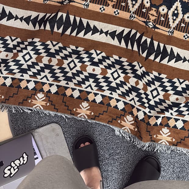 나바호 패턴 패브릭 블랭킷