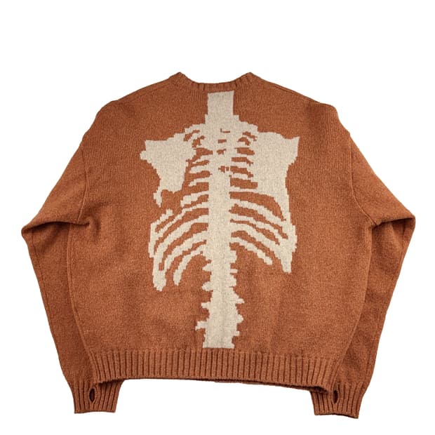 캐피탈 5G 울 본 크루넥 스웨터 오렌지