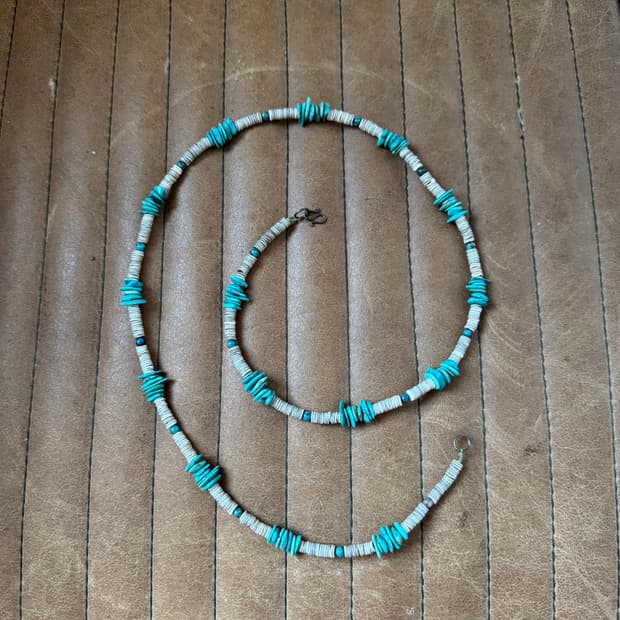 나바호 네이티브아메리칸 터키석 목걸이