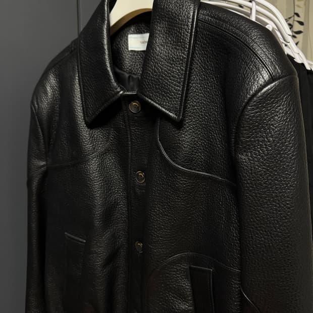 웨이비니스 flow line 레더 자켓 2