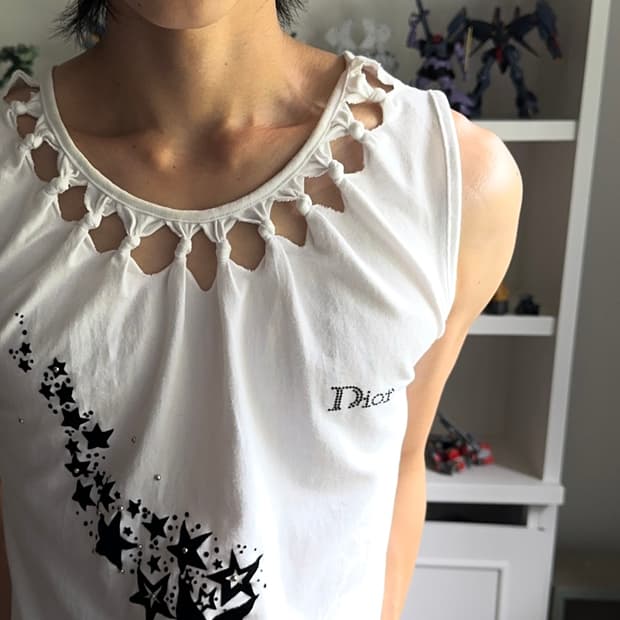 Christian Dior 컷아웃 슬리브리스