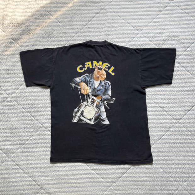 90s 빈티지 카멜 프로모 티셔츠