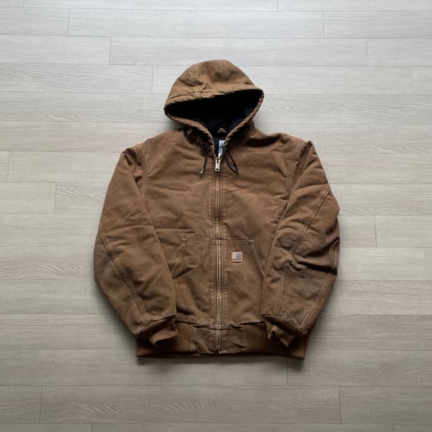 칼하트 j130 BRN 브라운 액티브 자켓 샌드스톤